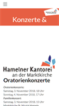 Mobile Screenshot of hamelner-kantorei.de